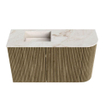 Mondiaz JOYA-DLUX Meuble de salle de bains 71,6cm - arrondi droit couleur Dusk - Vasque FAYE position gauche Sans trou de robinet couleur Frappe. SW1423099
