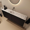 MONDIAZ TURE-DLUX Meuble toilette - 120cm - Urban - EDEN - vasque Glace - position centrale - sans trou de robinet SW1103153