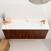 Mondiaz JOYA 90cm meuble de salle de bains - couleur Ruby - Vasque FAYE position Droite 1 trou de robinet couleur Talc. SW1421748