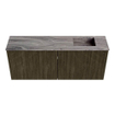 Mondiaz JOYA-DLUX 100cm toiletmeubel - kleur Shadow - Wastafel FAYE positie Rechts 1 kraangat kleur Sombra. SW1425209