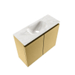 MONDIAZ TURE-DLUX Meuble toilette - 60cm - Oro - EDEN - vasque Ostra - position centrale - 1 trou de robinet SW1104942