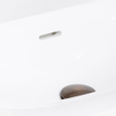 BRAUER Furiosa Meubelwastafel - 120x46x2cm - overloop - 2 wasbakken links rechts - 2 kraangaten - Finestone glanzend wit SW208936