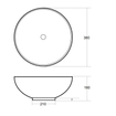 Best Design Ancona Vasque à poser rond 38cm H16cm gris mat SW279851