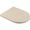 QeramiQ Dely Swirl Toiletset - 36.3x51.7cm - Geberit UP320 Burda inbouwreservoir - 35mm zitting - steel bedieningsplaat - rechthoekige knoppen - beige SW1138595