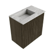 Mondiaz JOYA-DLUX Meuble de toilette 40cm - couleur Shadow - Vasque FAYE position Gauche Sans trou de robinet couleur Glace SW1422725