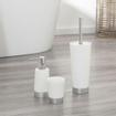 Sealskin Glossy Toiletborstel met houder Polyresin Zilver/Wit SW94592