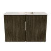 Mondiaz JOYA-DLUX Meuble WC 60cm - couleur Shadow - Lavabo FAYE position Milieu Sans trou de robinet couleur Frappe. SW1422671