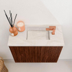 Mondiaz JOYA-DLUX 50cm toiletmeubel - kleur Ruby - Wastafel FAYE positie Rechts 1 kraangat kleur Ostra. SW1423746