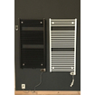 Instamat Robina elektrische radiator 60x121cm 600watt inclusief wandconsoles Soft zwart SW793841