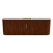 Mondiaz JOYA-DLUX 123.2cm toiletmeubel - ronding links en rechts kleur Ruby - Wastafel FAYE positie Midden Zonder kraangat kleur Saba. SW1425639