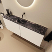 MONDIAZ TURE-DLUX Meuble WC 120 cm Talc. Lavabo EDEN Lava position milieu. Sans trou de robinet. SW1103669