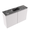 MONDIAZ TURE-DLUX Meuble toilette - 80cm - Cale - EDEN - vasque Lava - position centrale - 1 trou de robinet SW1103691