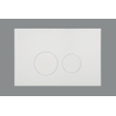 QeramiQ Push Plaque de déclenchement - synthétique - Blanc brillant - avec boutons ronds pour réservoir UP320 de Geberit - DESTOCKAGE OUT11802