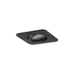 QAZQA Alberto Spot encastré set - 1 spot - 9x11,2cm - lampe led dimmable incluse - IP44 - Carré - Noir SW1477245