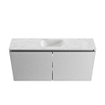 MONDIAZ TURE-DLUX Meuble toilette - 100cm - Plata - EDEN - vasque Opalo - position centrale - 1 trou de robinet SW1104483