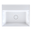 Arcqua Edge Opbouw Wastafel - 60x47x12cm - zonder kraangat - cast marble - glans wit SW1581345