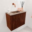 Mondiaz JOYA-DLUX Meuble de salle de bains 50cm - couleur Ruby - Lavabo FAYE position Gauche Sans trou de robinet couleur Arena SW1425252
