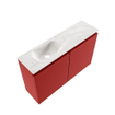 MONDIAZ TURE-DLUX 80cm toiletmeubel Fire. EDEN wastafel Ostra positie links. Zonder kraangat. SW1104834