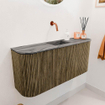 Mondiaz JOYA-DLUX Meuble de toilette 93,2 cm - arrondis gauche et droite couleur Dusk - Vasque FAYE position Milieu Sans trou de robinet couleur Sombra SW1426182