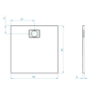 Xenz Flat Plus Douchebak - 90x90cm - Vierkant - Wit SW648186