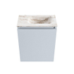 MONDIAZ TURE-DLUX Meuble de toilettes 40 cm Clay. Lavabo EDEN Frappe position droite. Sans trou de robinet. SW1102715