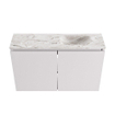 MONDIAZ TURE-DLUX Meuble toilette - 80cm - Cale - EDEN - vasque Glace - position droite - sans trou de robinet SW1103242