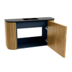 Mondiaz JOYA 73.2cm toiletmeubel - ronding links en rechts kleur Oak - Wastafel FAYE positie Midden Zonder kraangat kleur Urban. SW1421224