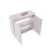 MONDIAZ TURE-DLUX Meuble toilette - 60cm - Cale - EDEN - vasque Glace - position droite - sans trou de robinet SW1103244