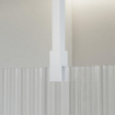 FortiFura Galeria Douche à l'italienne - 120x200cm - Verre nervuré - Bras plafond - Blanc mat SW957675