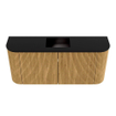 Mondiaz JOYA 93.2cm toiletmeubel - ronding links en rechts kleur Oak - Wastafel FAYE positie Midden 1 kraangat kleur Urban. SW1421234