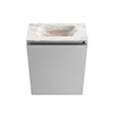 MONDIAZ TURE-DLUX Meuble de toilette 40cm Plata. EDEN lavabo Frappe position milieu. Sans trou de robinet. SW1102923