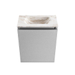 MONDIAZ TURE-DLUX Meuble toilette - 40cm - Plata - EDEN - vasque Frappe - position centrale - sans trou de robinet SW1102923