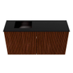Mondiaz JOYA 80cm toiletmeubel - kleur Ruby - Wastafel FAYE positie Links 1 kraangat kleur Urban. SW1421800