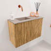 Mondiaz JOYA-DLUX 60cm meuble de toilette - couleur Oak - Vasque FAYE position Gauche Sans trou de robinet couleur Saba. SW1424171