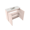 MONDIAZ TURE-DLUX Meuble toilette - 60cm - Rosee - EDEN - vasque Ostra - position centrale - 1 trou de robinet SW1105027