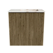 Mondiaz JOYA-DLUX 40cm toiletmeubel - kleur Dusk - Wastafel FAYE positie Rechts 1 kraangat kleur Frappe. SW1426218