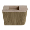 Mondiaz JOYA-DLUX 51.6cm toiletmeubel - ronding rechts kleur Dusk - Wastafel FAYE positie Links 1 kraangat kleur Saba. SW1426073