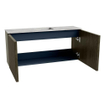 Mondiaz JOYA-DLUX 90cm meuble de salle de bains - couleur Shadow - Vasque FAYE position Milieu 1 trou de robinet couleur Glace. SW1422750