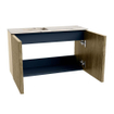 Mondiaz JOYA-DLUX 70cm toiletmeubel - kleur Dusk - Wastafel FAYE positie Links 1 kraangat kleur Nata. SW1425896