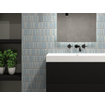 La mosaïque Mosaic Factory Sevilla - carreau mosaïque - 28,2x30,8cm - carrelage mural - Rectangulaire - Porcelaine Gris - Bleu à éclats Brillant SW523997
