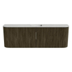 Mondiaz JOYA-DLUX 123.2cm toiletmeubel - ronding links en rechts kleur Shadow - Wastafel FAYE positie Midden 1 kraangat kleur Opalo. SW1426216