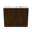 Mondiaz JOYA-DLUX 50cm toiletmeubel - kleur Walnut - Wastafel FAYE positie Midden Zonder kraangat kleur Frappe. SW1422266