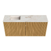 Mondiaz JOYA-DLUX 90cm meuble de toilette - couleur Oak - Vasque FAYE position Gauche Sans trou de robinet couleur Frappe. SW1421918