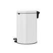 Brabantia NewIcon Poubelle à pédale - 20 litres - seau intérieur en plastique - blanc SW1117460