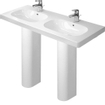 Duravit D code double lavabo de meuble 120x49cm 2 trous de robinet avec trop-plein blanc GA89091