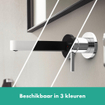 Hansgrohe Finoris afdekset wastafelkraan 165mm met plug mat wit SW651182