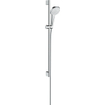 Hansgrohe Croma Select E ensemble barre de douche avec douchette Croma Select E 1 jet EcoSmart 90cm avec flexible Isiflex`B 160cm blanc/chrome 0605318