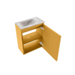 MONDIAZ TURE-DLUX meuble WC 40cm Ocre. EDEN lavabo Glace position gauche. Avec 1 trou de robinet. SW1103383