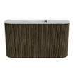 Mondiaz JOYA-DLUX Meuble de salle de bains 73.2cm - arrondi gauche et droite couleur Shadow - Vasque FAYE position Milieu Sans trou de robinet couleur Glace SW1422786