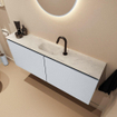 MONDIAZ TURE-DLUX 120cm toiletmeubel Clay. EDEN wastafel Opalo positie midden. Met 1 kraangat. SW1104299